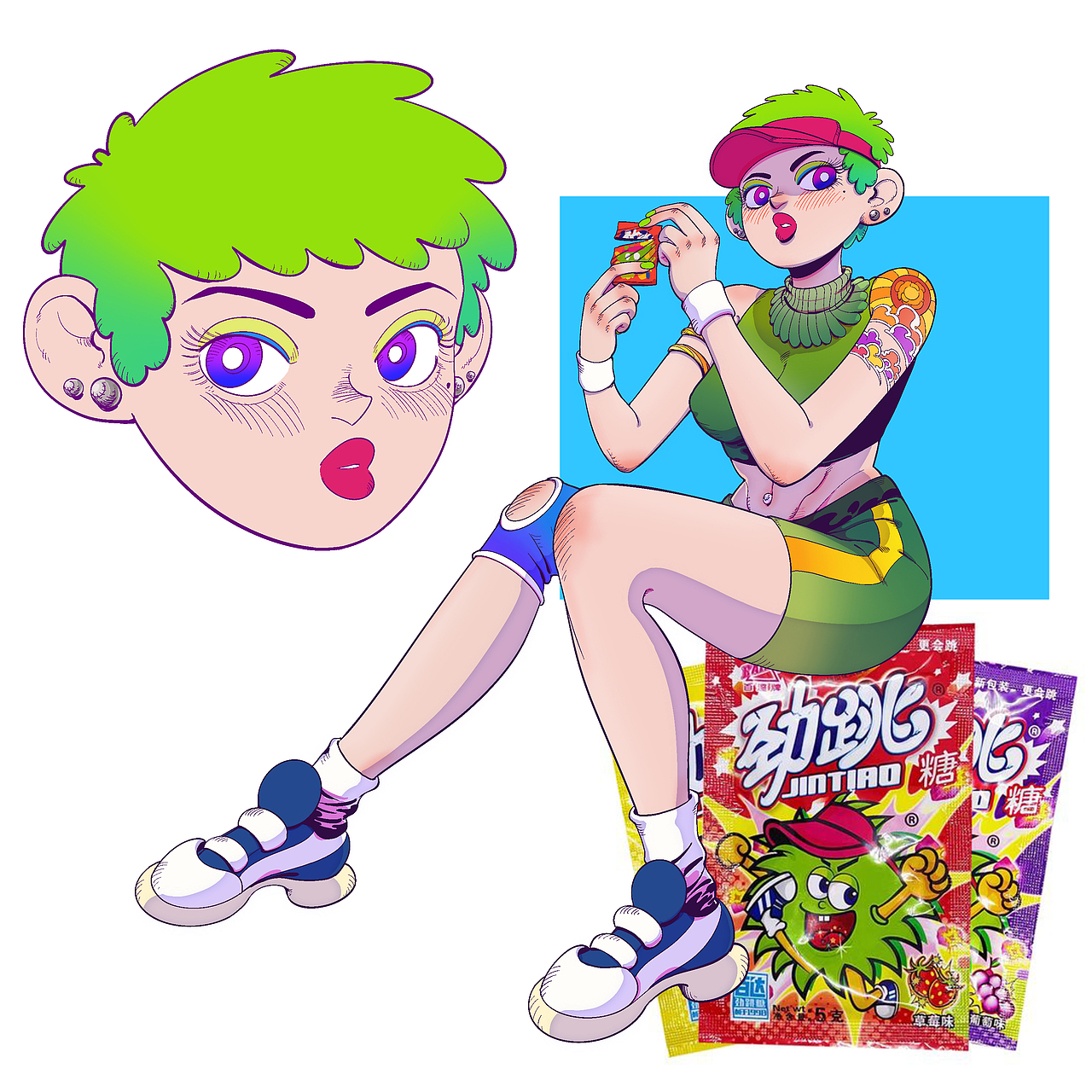 国产小零食拟人创作/personification