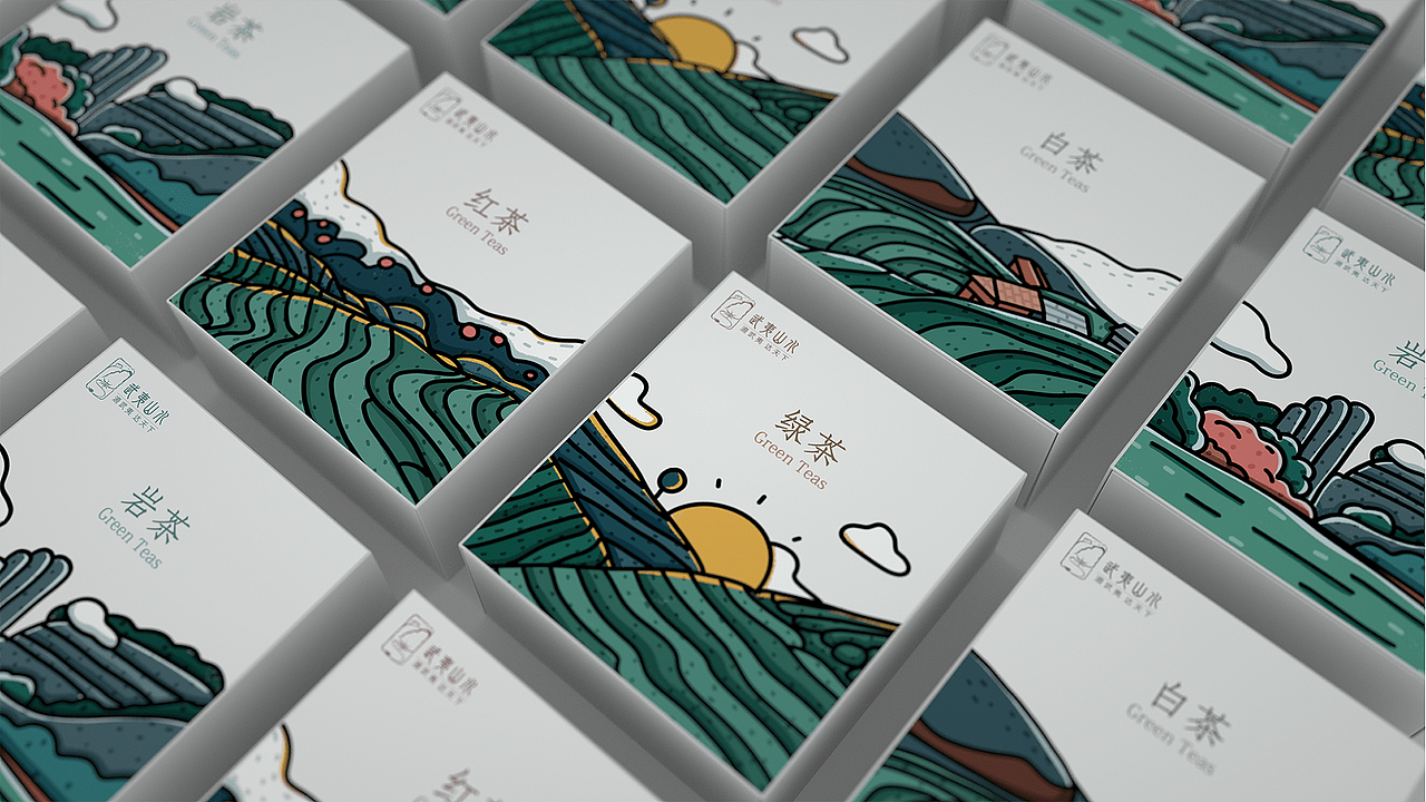 武夷山茶葉組合包裝（圖ZMjE2MzM0NDA0） - 包裝 - 站酷設(shè)計(jì)師逆光塵落原創(chuàng)素材 - 站酷ZCOOL