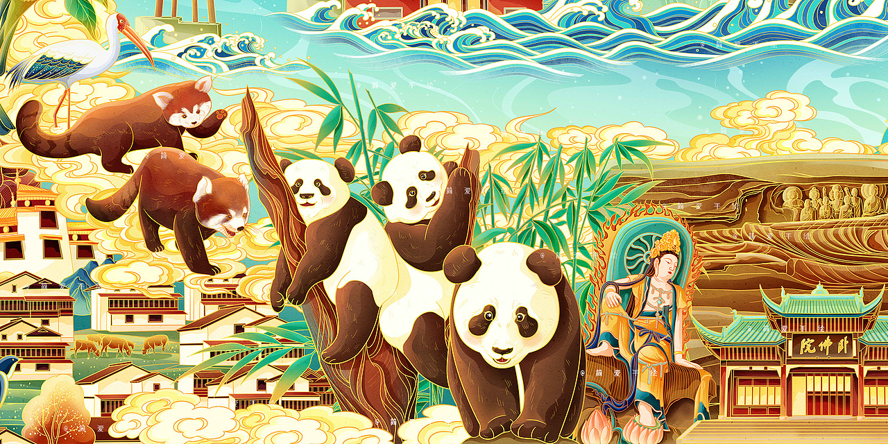 【印象成都】蜀味年货食品包装插画（图ZMjc4OTUzNzgw） - 商业插画 - 站酷设计师简爱手绘原创素材 - 站酷ZCOOL