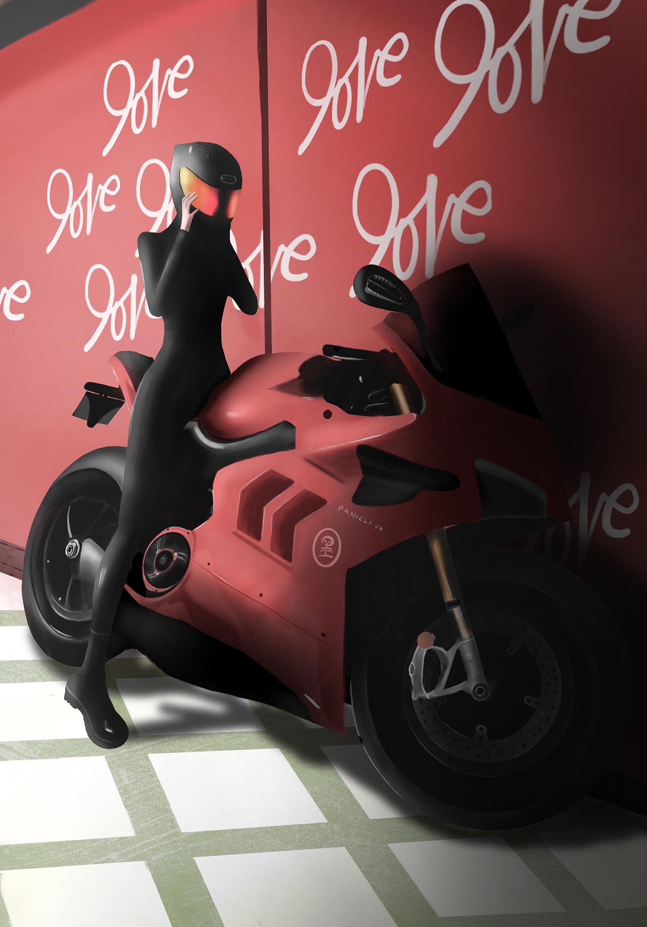 乐划锁屏-杜卡迪小姐姐|平面|海报|墨湫 - 原创作品 - 站酷 (zcool)