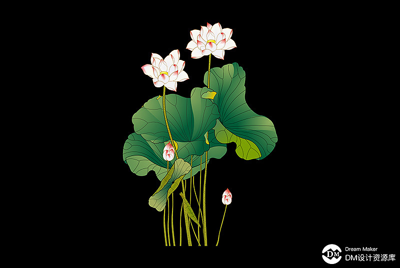 【59期】水墨古风工笔画，不一样的调调，把素材带走吧（图ZMTYwMzE3NDky） - 图案 - 站酷设计师DM设计资源库原创素材 - 站酷ZCOOL