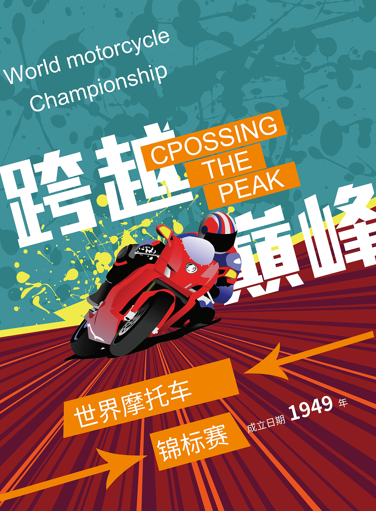 摩托车锦标赛海报