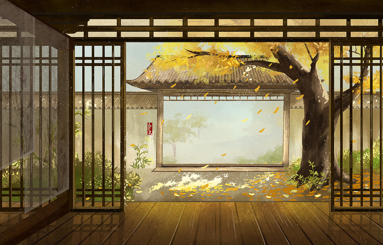 一年三季一夜——古风场景|插画|创作习作|辣酱又又_原创作品-站酷