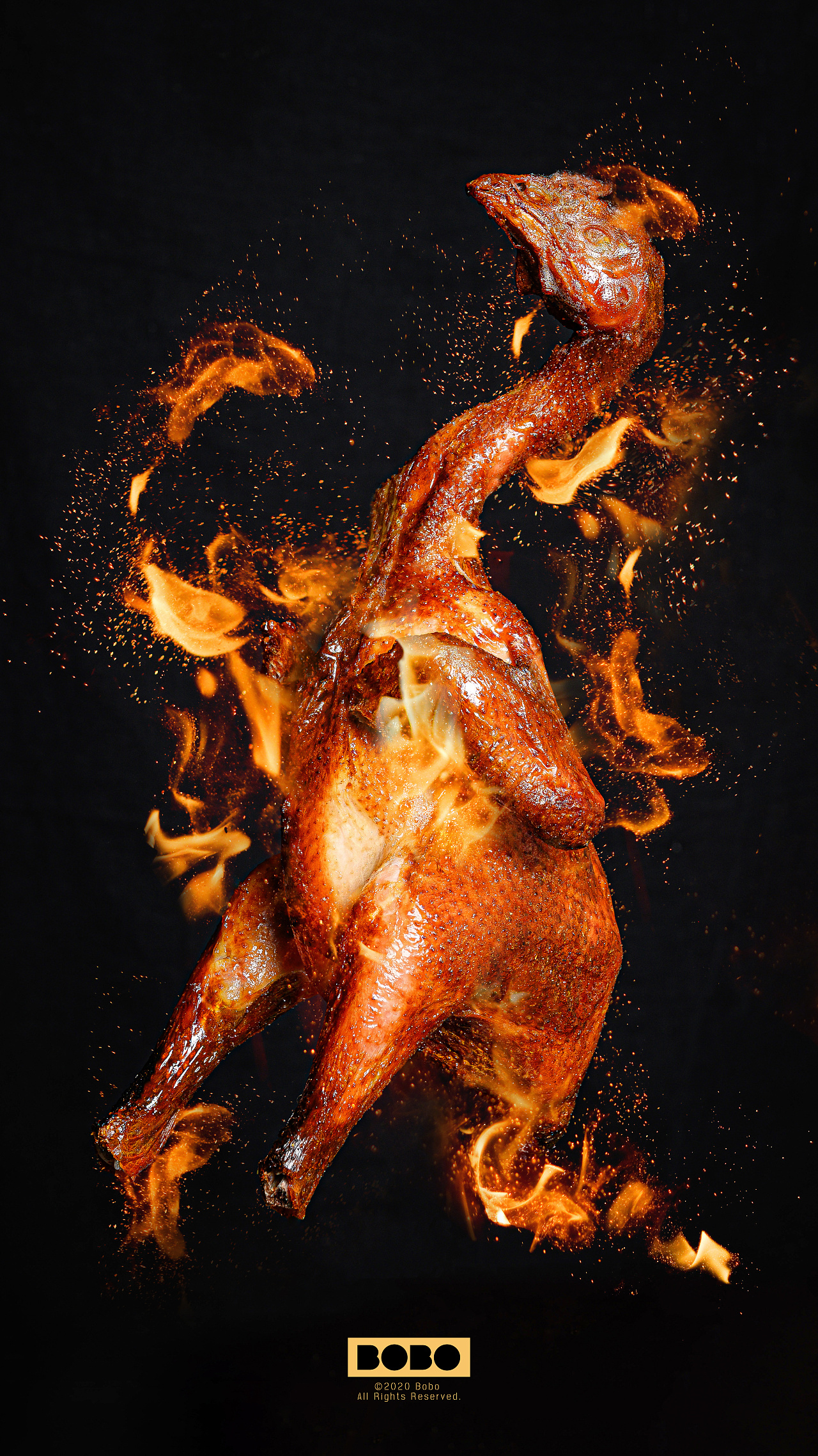 火焰烤鸡|摄影|产品摄影|bo棒糖 - 原创作品 - 站酷 (zcool)