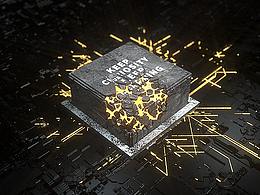 C4D Octane方形构成科技芯片制作概念动态影视短片习作
