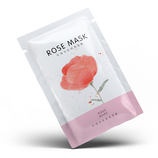 玫瑰花面膜包装袋设计