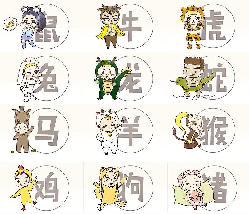 十二生肖插画习作