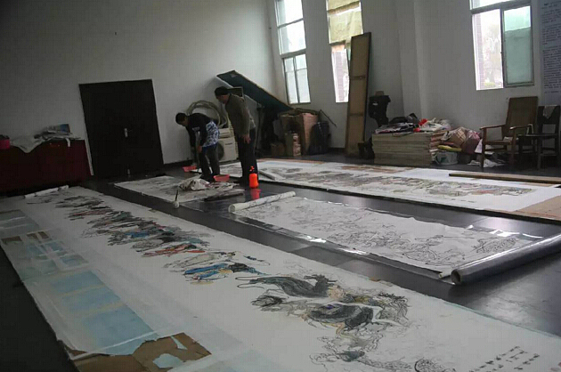 国画长卷《十八罗汉》