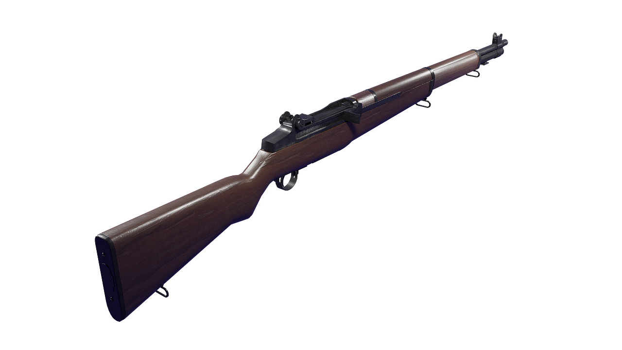 素材二战美军步兵武器blender模型合集