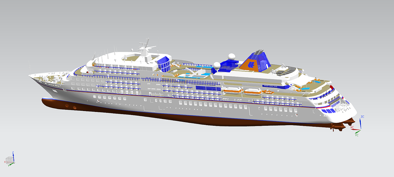 豪华游轮3维模型