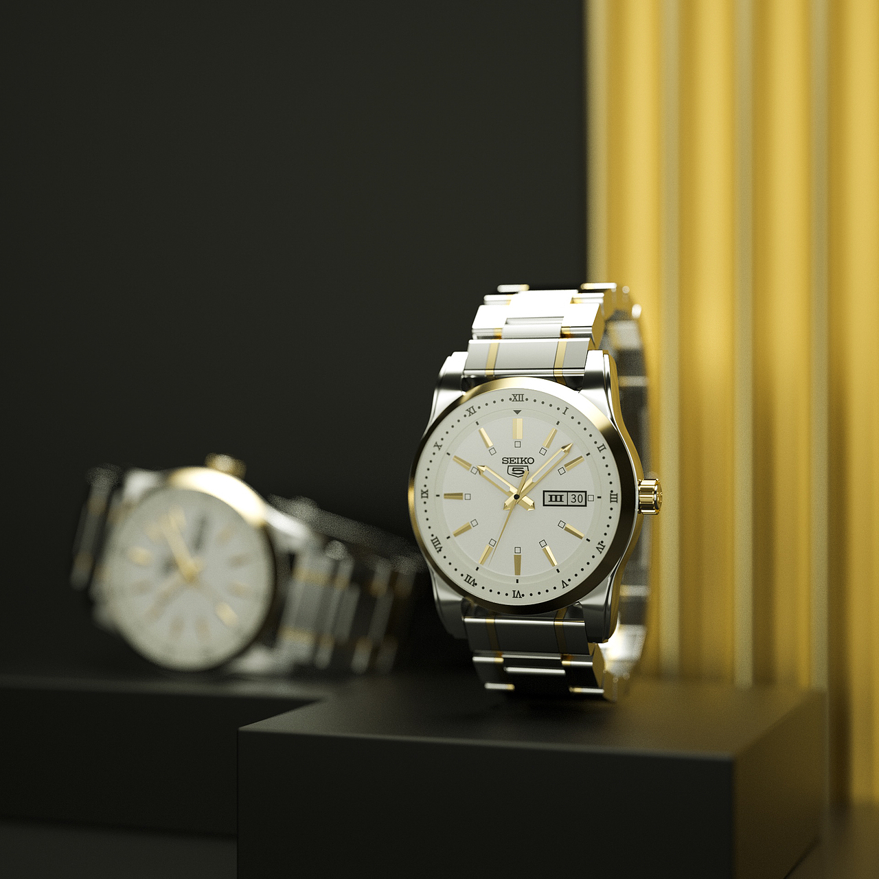 C4D精工手表场景海报