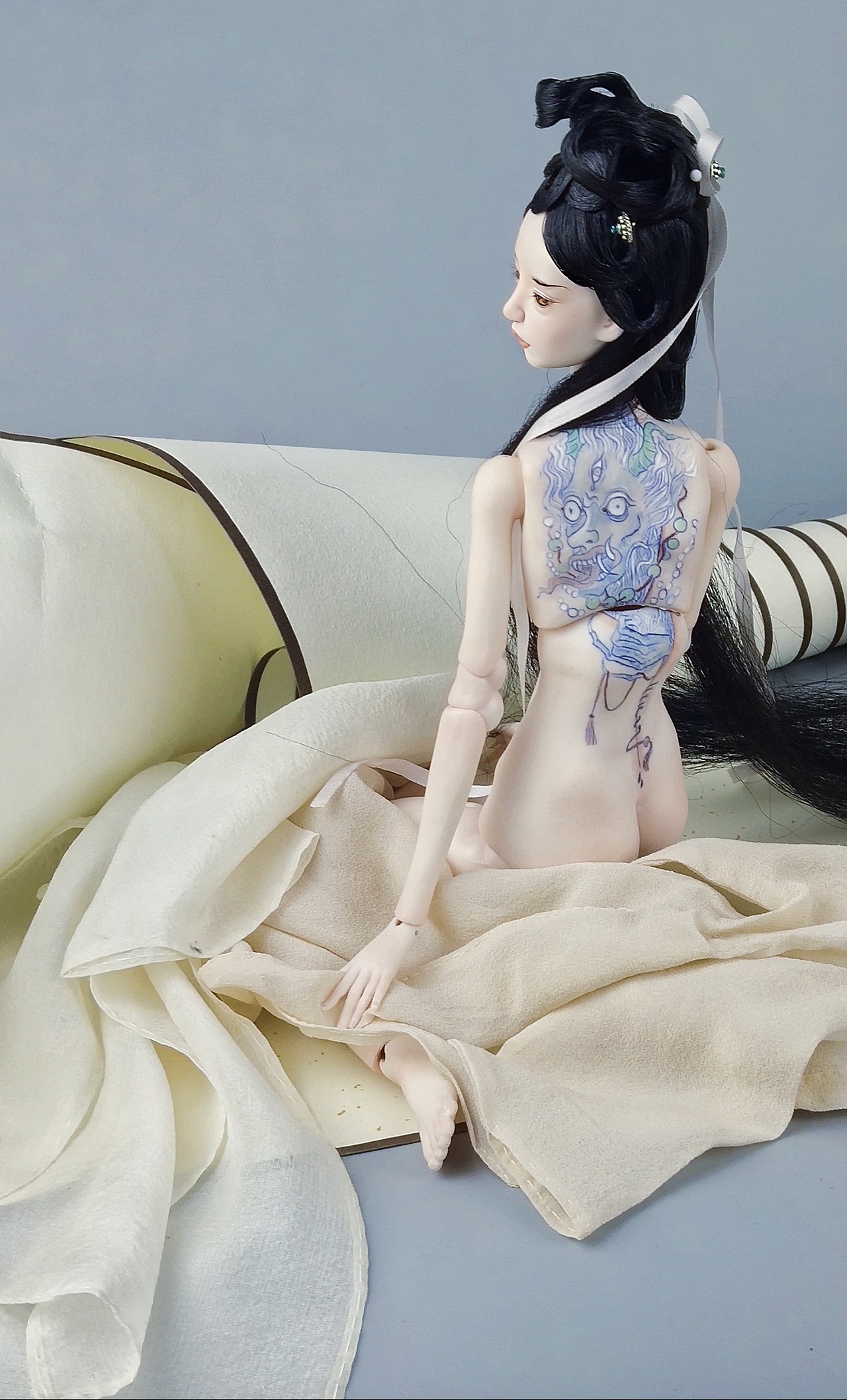 【陶瓷BJD】陶瓷雕塑 自制陶瓷人偶  聊斋系列——画皮