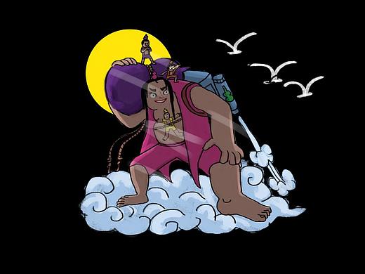 #国漫万创#《葫芦兄弟齐心天地遨游图》