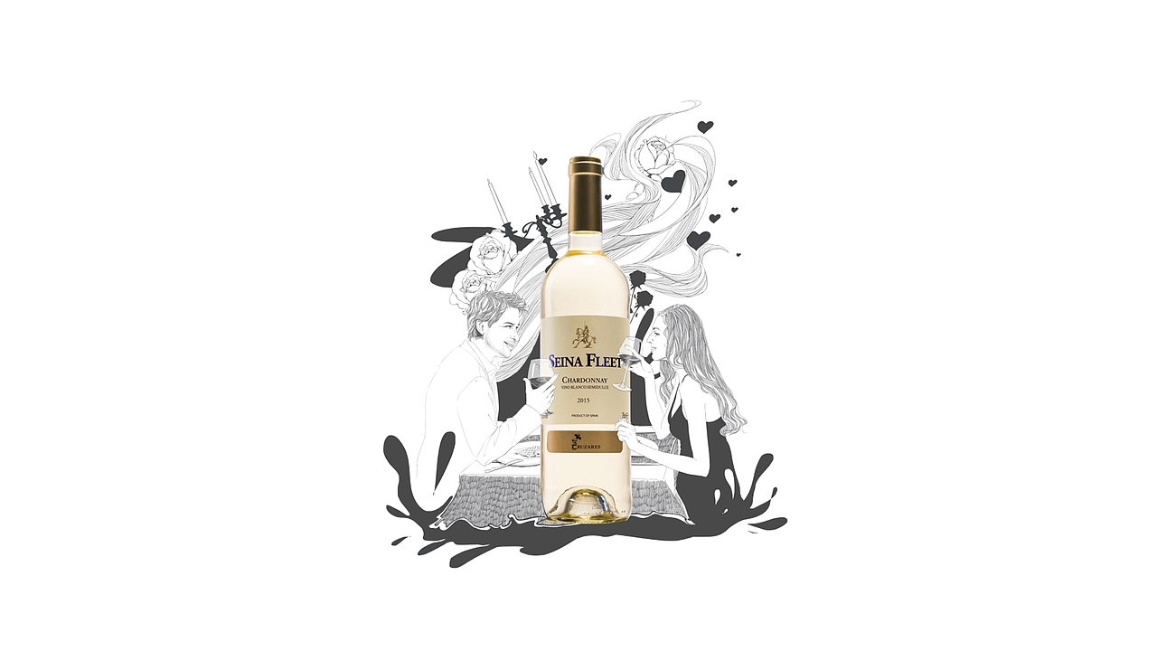 红酒推广插画（图ZOTg2NDM3Mjg=） - 商业插画 - 站酷设计师酸浆君原创素材 - 站酷ZCOOL
