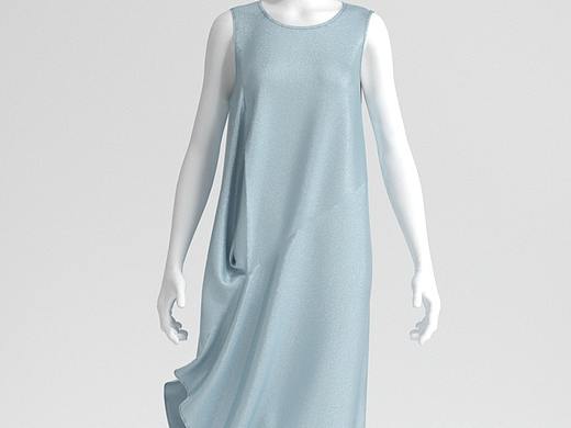 轻薄面料材质的3D服装设计