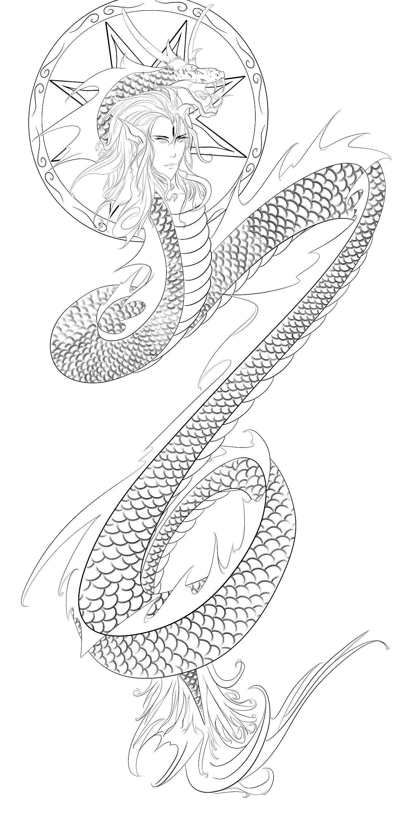 山海经系列作品第二张烛龙