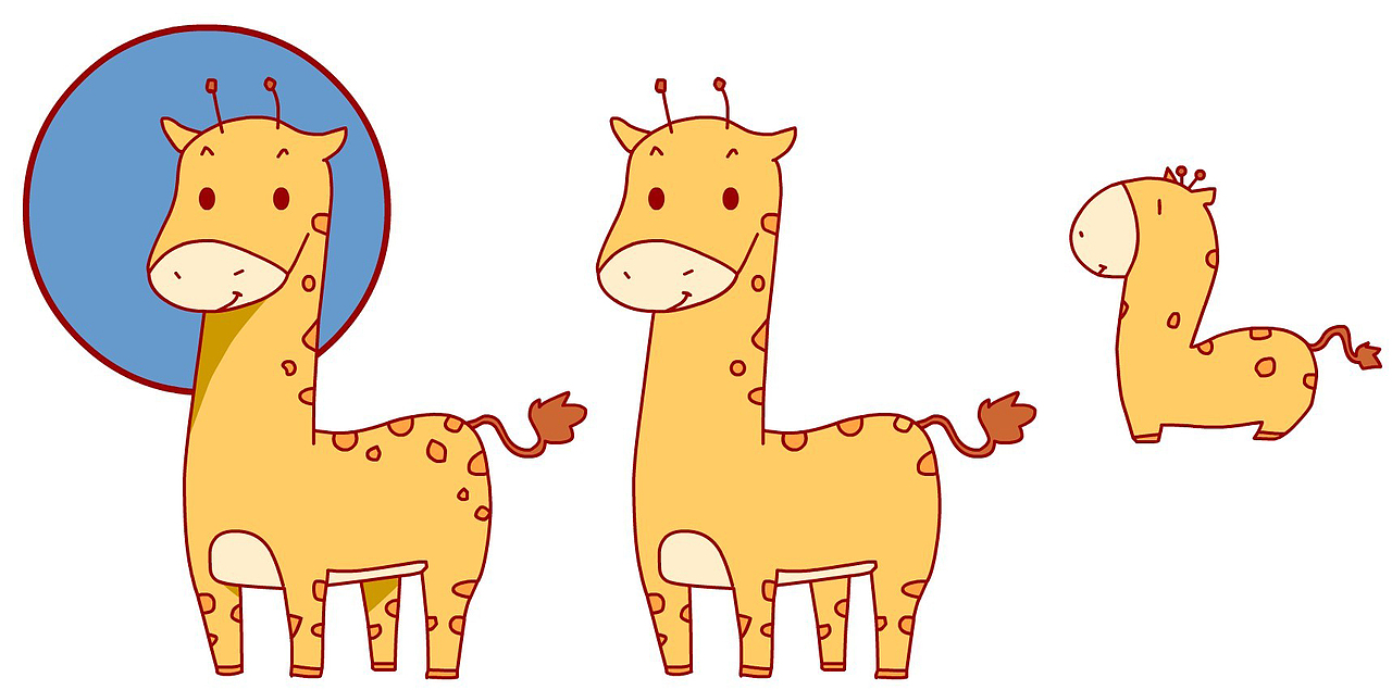 长颈鹿卡通设计