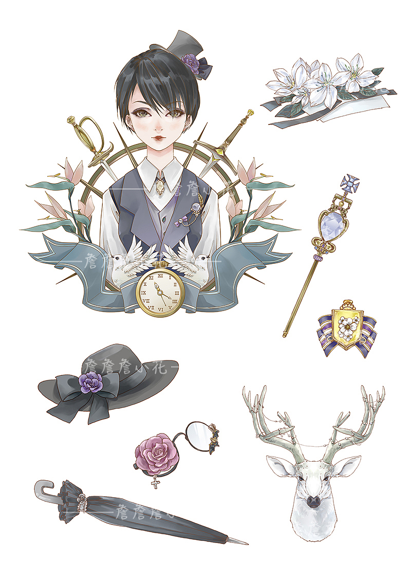 庄园日记（图ZOTk3MTk3NzY=） - 商业插画 - 站酷设计师詹詹詹小花原创素材 - 站酷ZCOOL