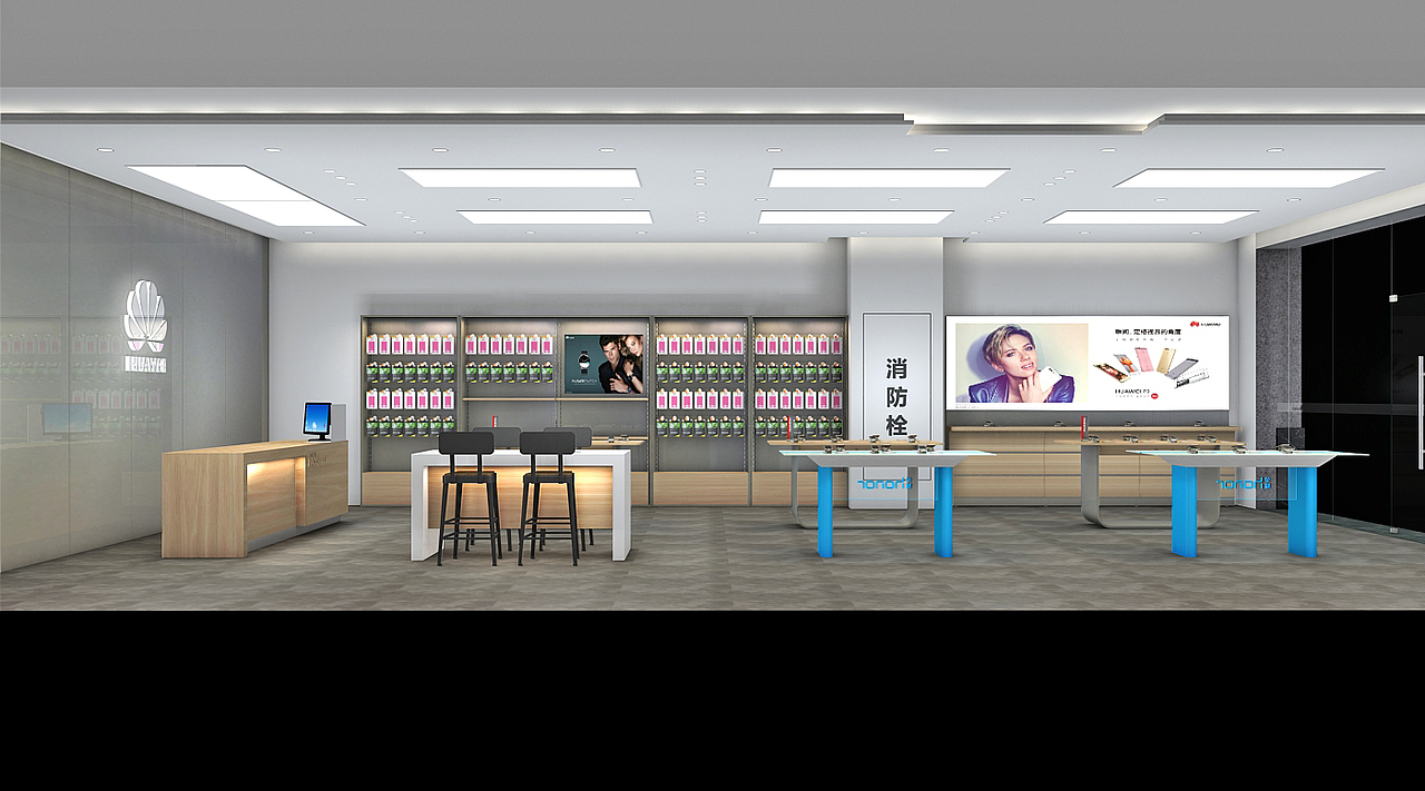 华为3.0专卖店（图ZODAxNTU3MjQ=） - 家装设计 - 站酷设计师空间设研所原创素材 - 站酷ZCOOL