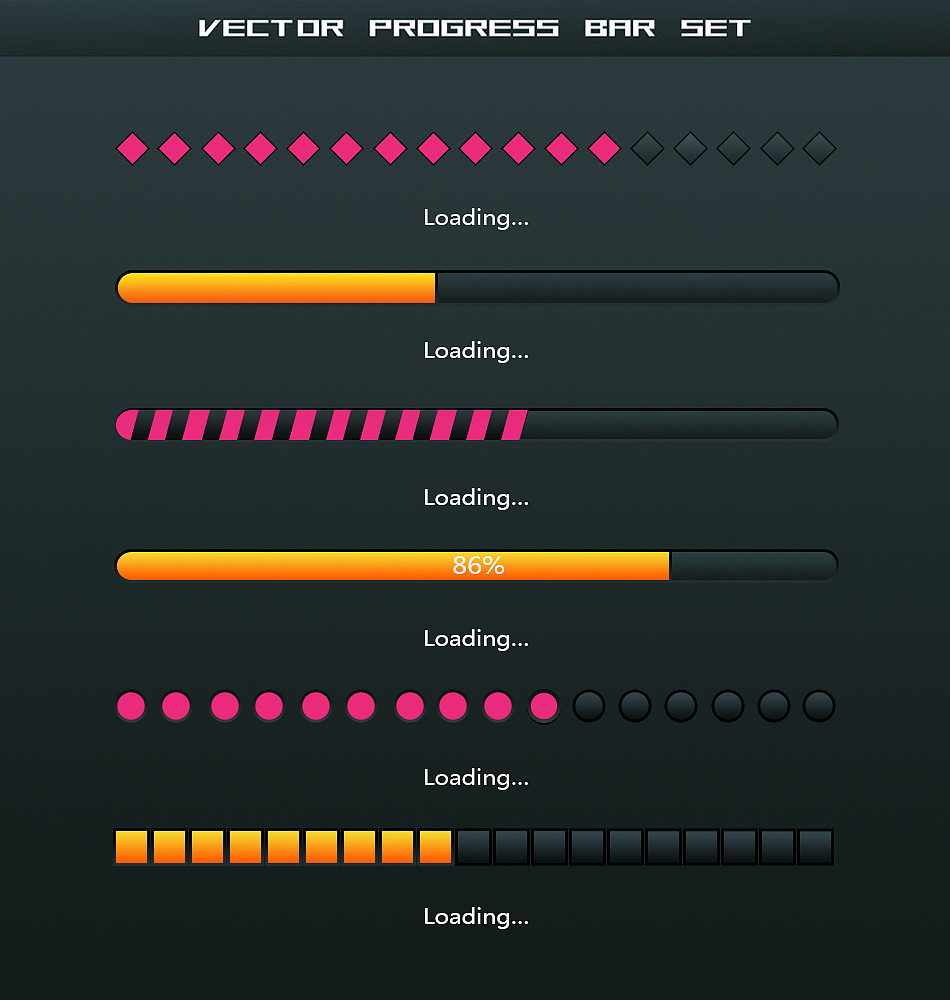 一组进度条控件临摹练习|ui|app界面|管娟 - 原创作品 - 站酷 (zcool)