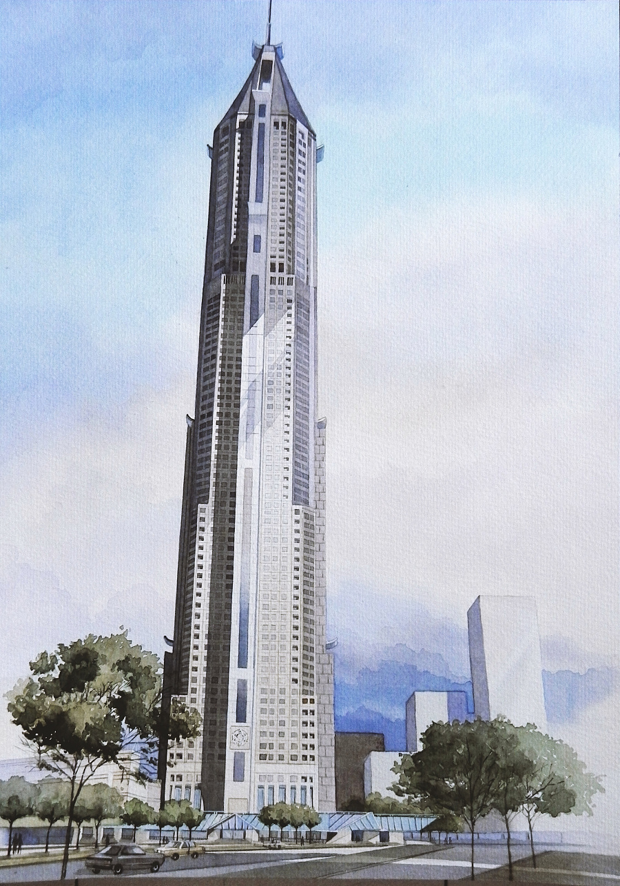 原创作品:水彩 建筑画