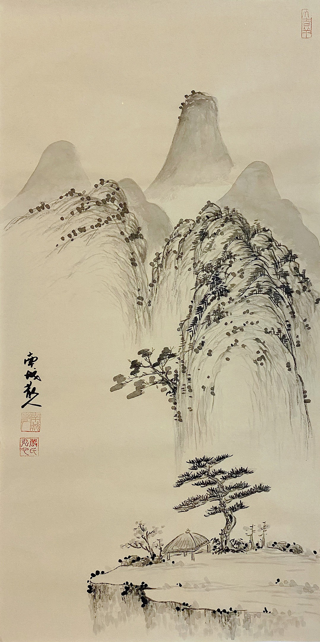 南城散人传统水墨中国画《终南秋色图》当代文人画研学