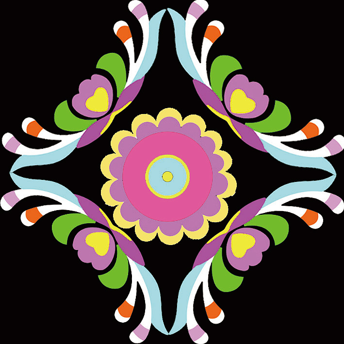 羌族传统纹样自己改编