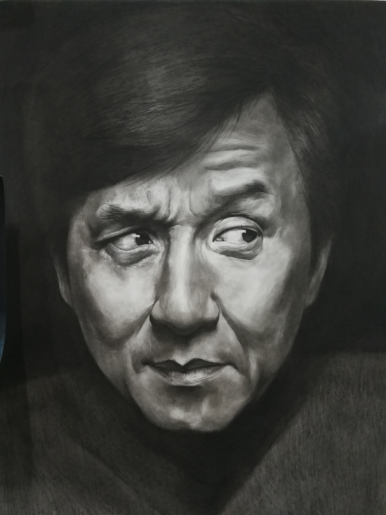 写实素描《成龙》