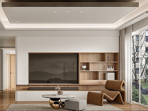 效果图  家装图 样板间 现代轻奢 现代北欧 新中式 cr