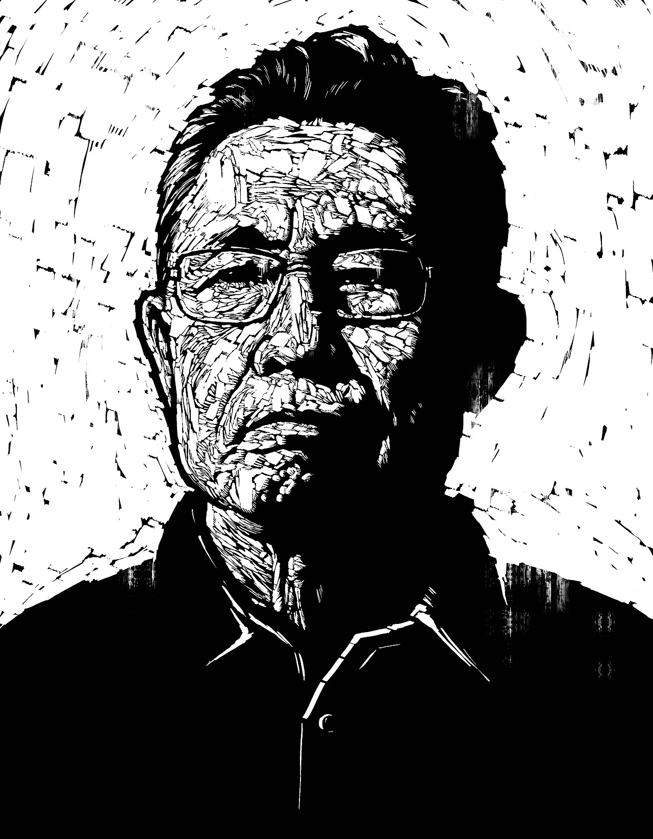 国之重器钟南山版画肖像