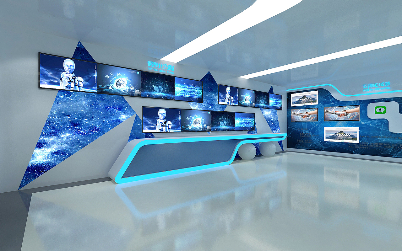 智能科技展厅3d设计效果图
