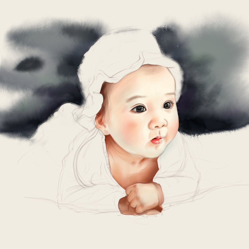 photoshop数码水彩 磨笔练习（图ZMTExNDgyMTMy） - 创作习作 - 站酷设计师超超的青葱原创素材 - 站酷ZCOOL