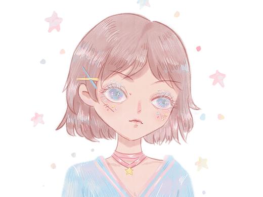 戴choker的冷漠少女