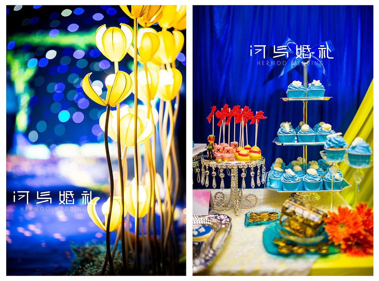 河马婚礼|海贼王主题婚礼(蓝色+黄色)