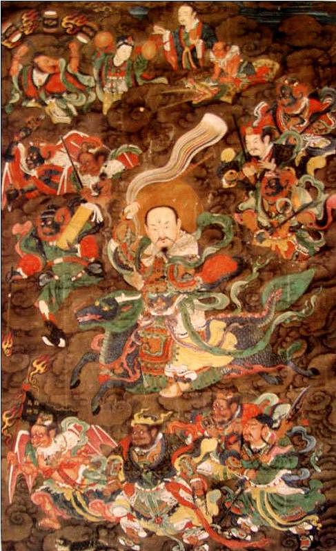 道教神祗九天应元雷声普化天尊的插画创作