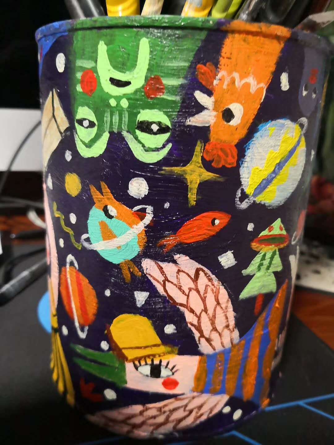 頭尾星空筆罐——兒子的奶粉罐（圖ZMTk4MjAxNDE2） - 兒童插畫 - 站酷設(shè)計師亦十八L原創(chuàng)素材 - 站酷ZCOOL