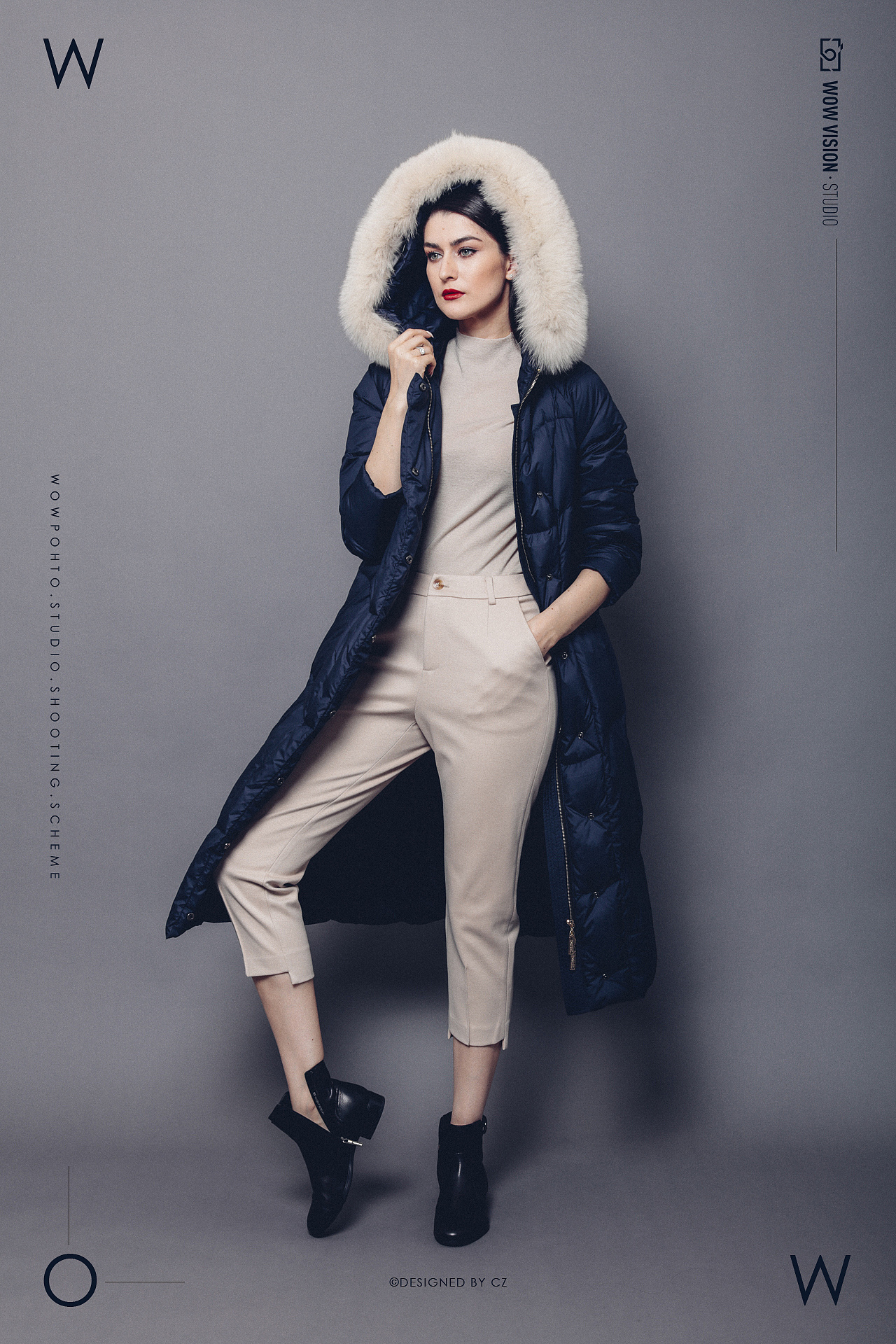 羽绒服冬装人像棚拍|摄影|人像摄影|哇哦摄影 - 原创作品 - 站酷