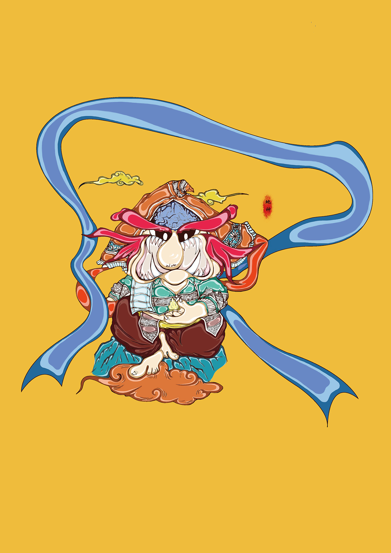 基诺族四神插画设计