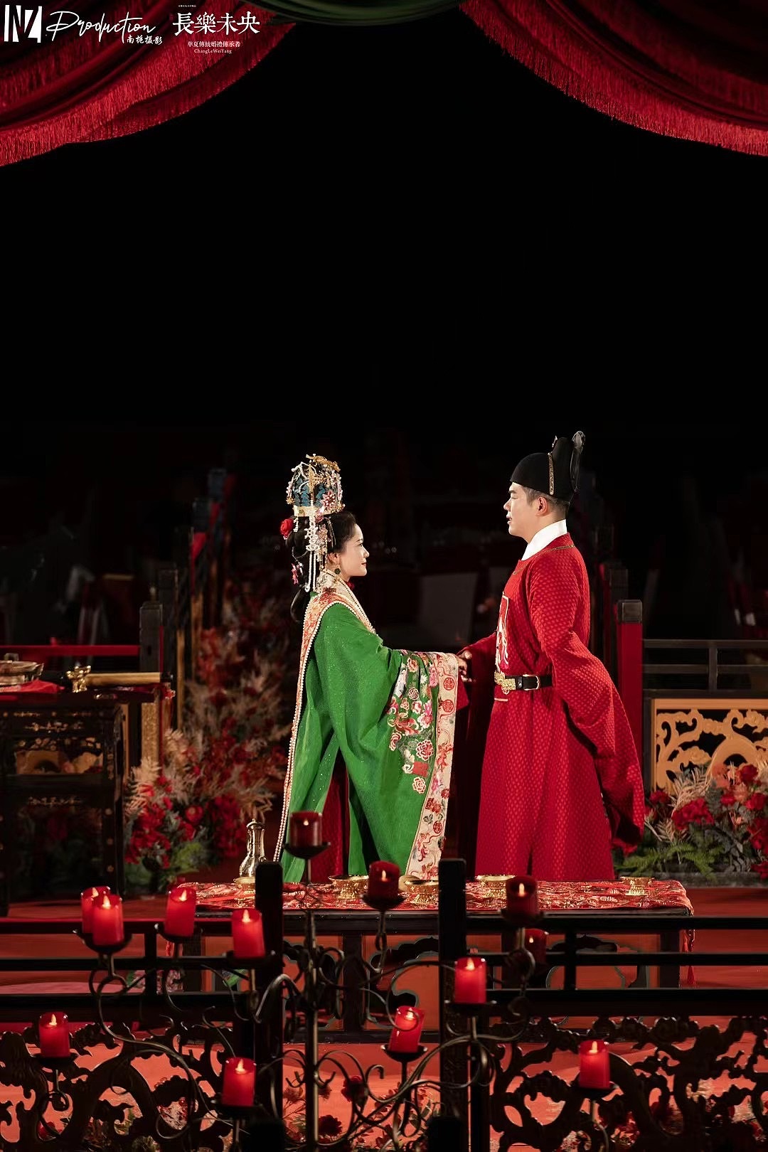 汉服设计|绿色婚服也很大气