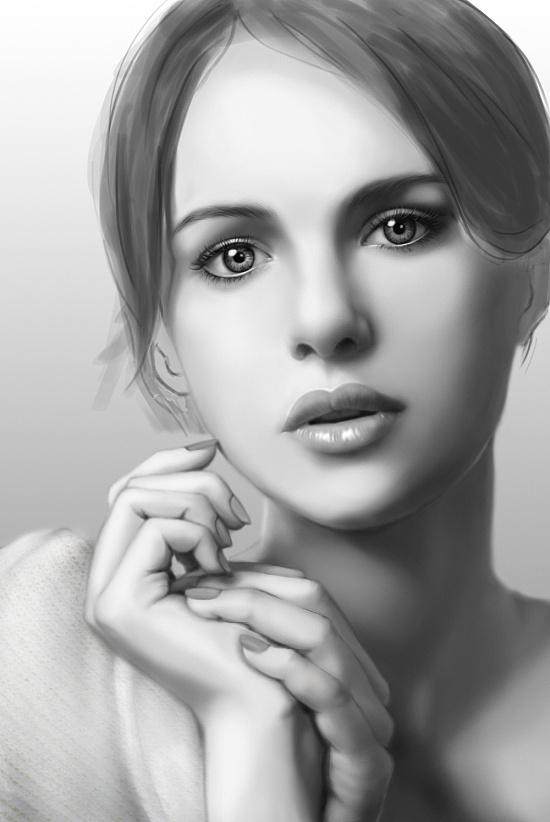 写实人物叠色练习