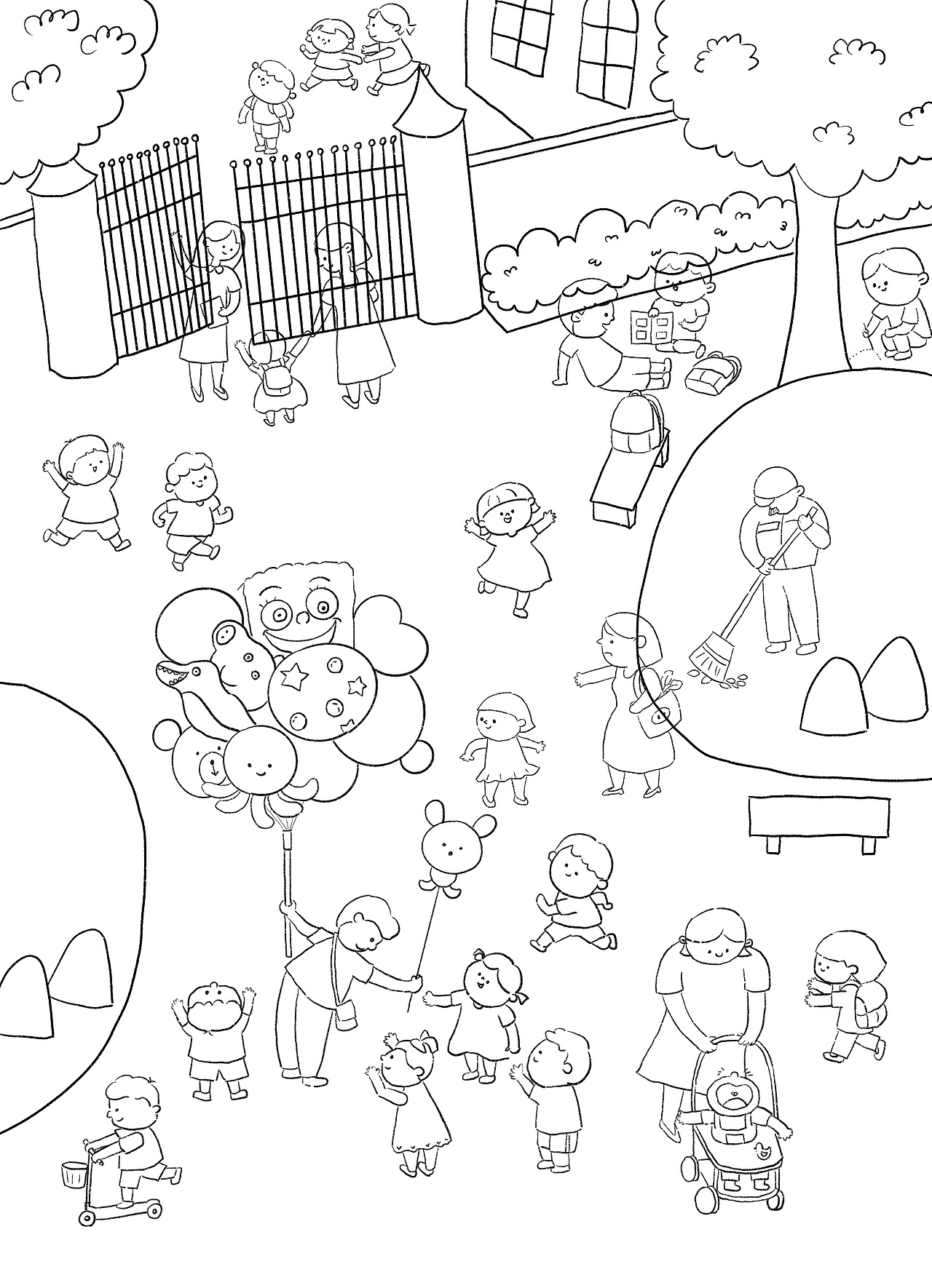 放学|插画|儿童插画|清清画画_原创作品-站酷zcool