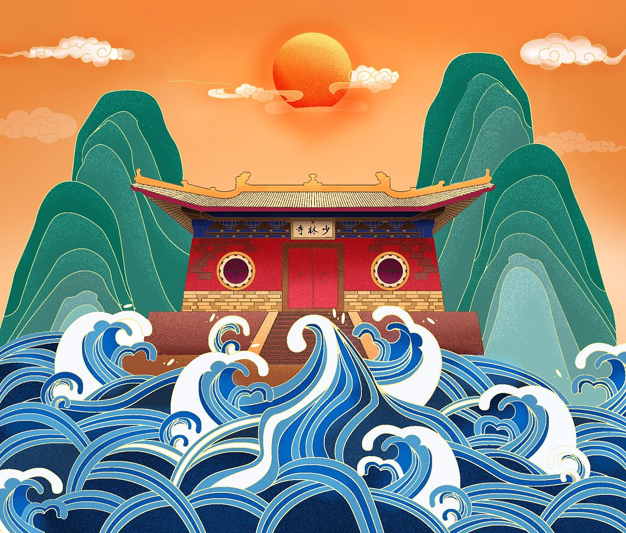 国潮风插画（图ZMjM5NTU2NDA0） - 创作习作 - 站酷设计师Z66011371原创素材 - 站酷ZCOOL
