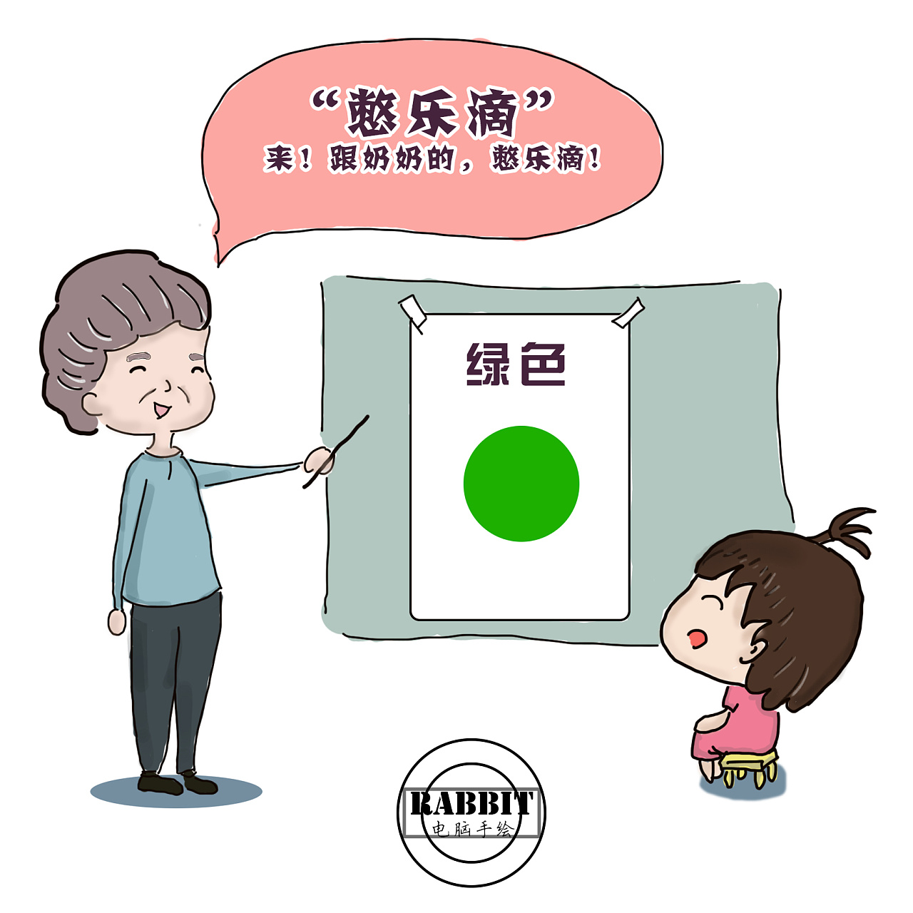 电脑手绘(芜湖话奶奶教我识字)