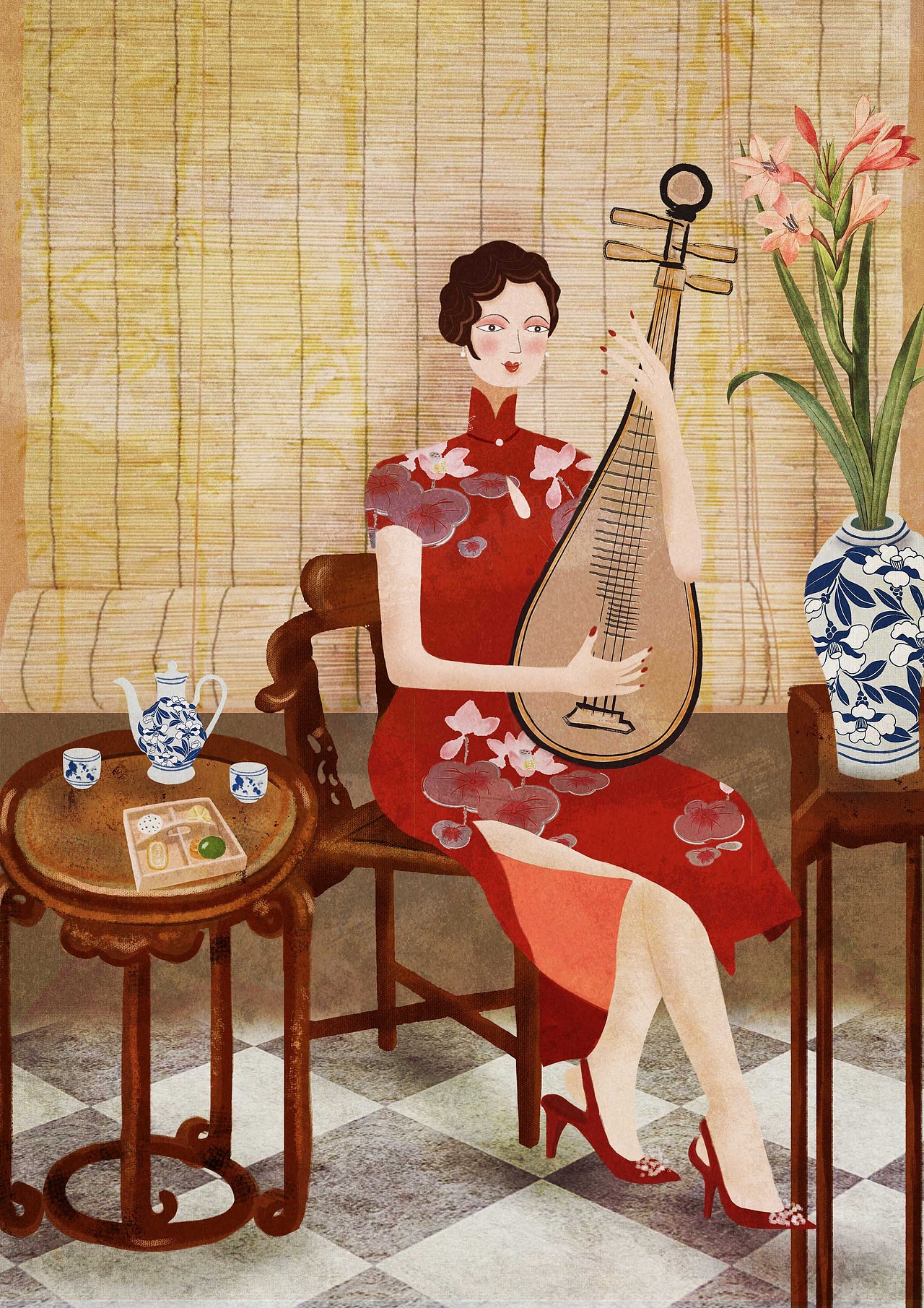 民国旗袍系列（图ZMjkxNjIwMzQ0） - 艺术插画 - 站酷设计师lss199947原创素材 - 站酷ZCOOL