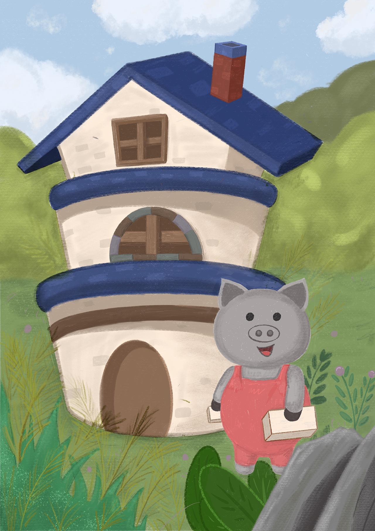 三只小猪（图ZMjM1OTEwMTEy） - 儿童插画 - 站酷设计师朱仔很闲原创素材 - 站酷ZCOOL