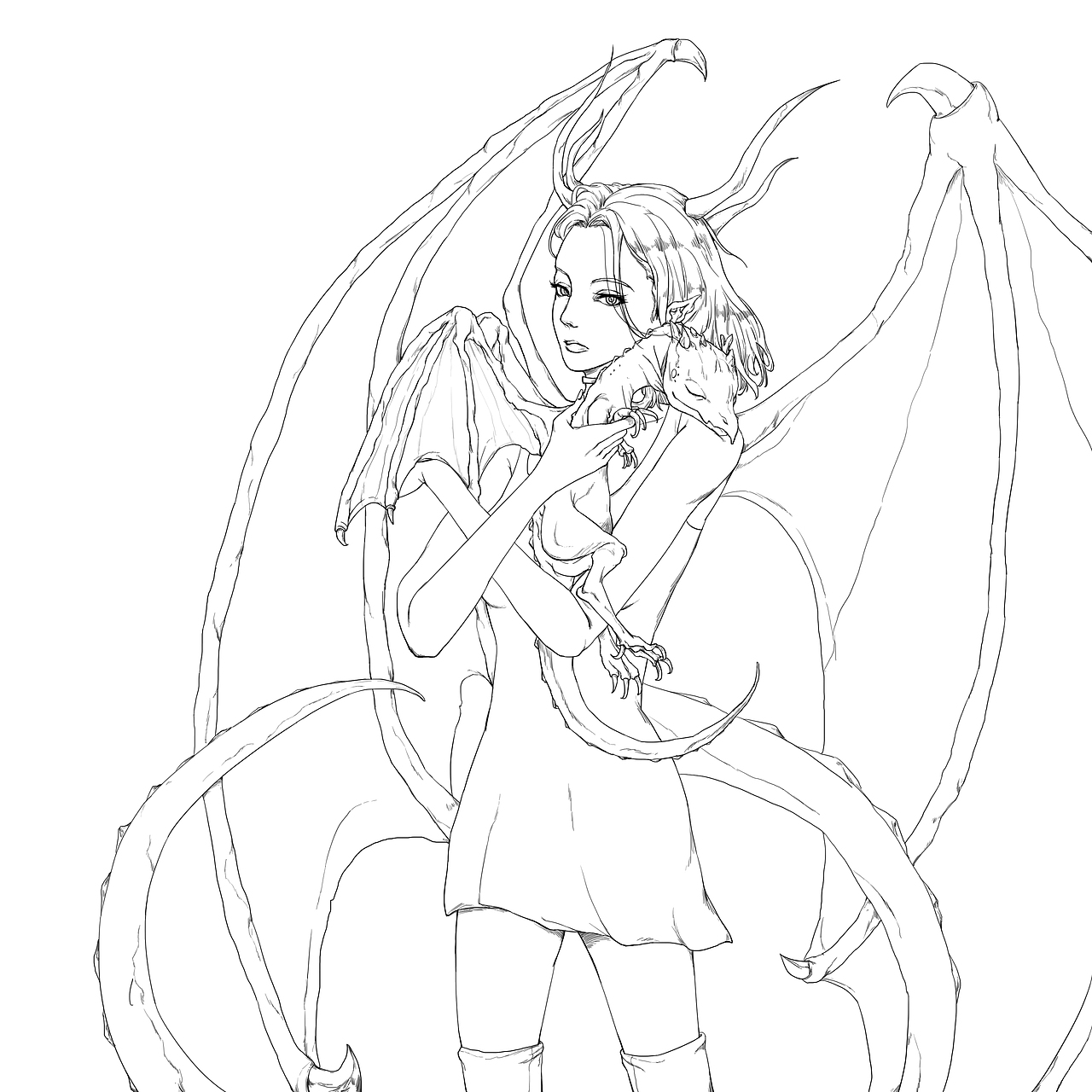 龙女|插画|创作习作|黑色星球男孩_原创作品-站酷(zcool)