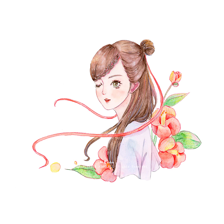 水彩—与春天相遇（图ZMTUyNDY3MzMy） - 创作习作 - 站酷设计师林夏adou原创素材 - 站酷ZCOOL