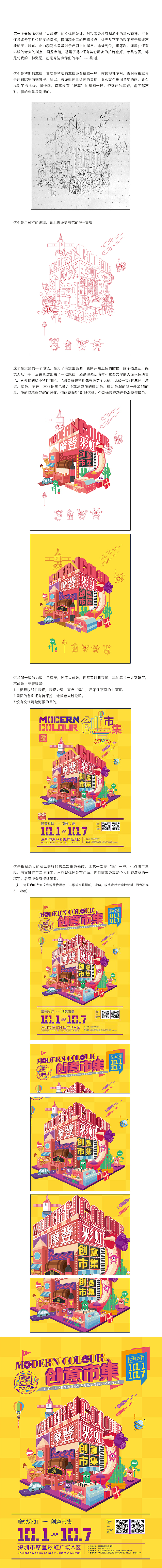 创意市集 立体画设计过程