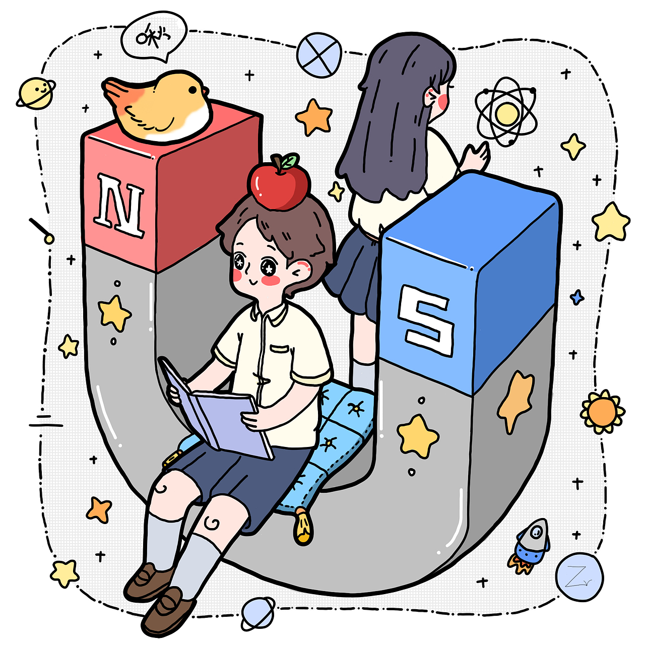 快乐学习—物理（图ZMjE0ODQzNDg4） - 创作习作 - 站酷设计师饱意思原创素材 - 站酷ZCOOL