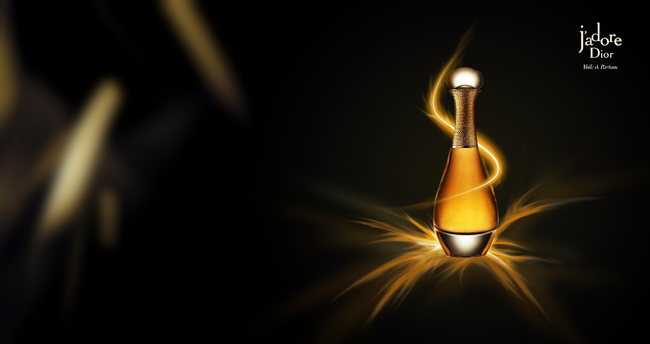 手绘香水海报光效练习